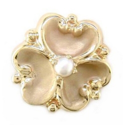 A1892 14K PEARL FLOWER SLIDE 